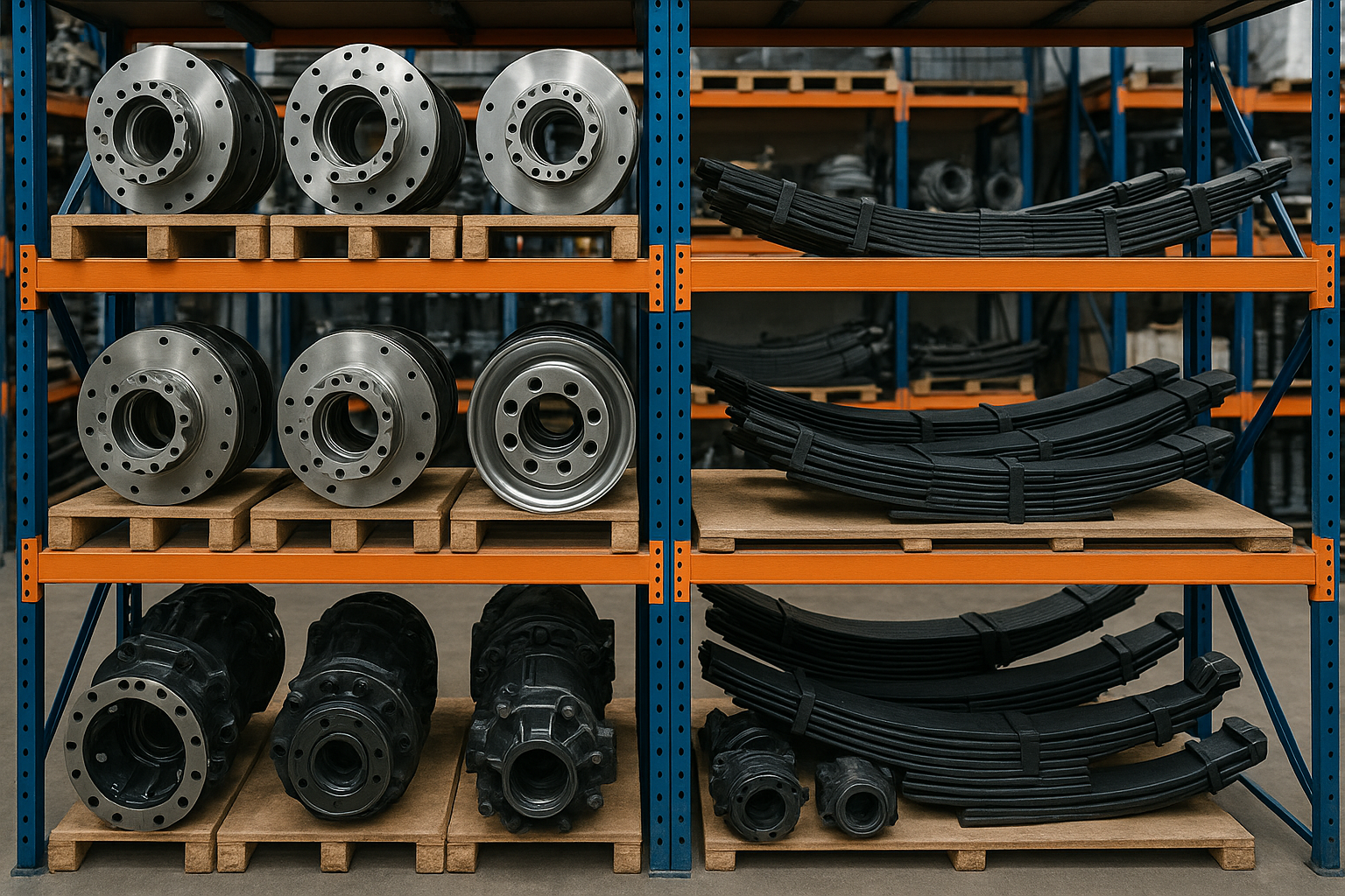 Rayonnage de pièces poids lourds